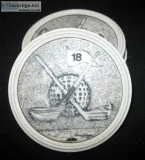 Vintage 1985 Elaine Siemens Design Ceramic 18 Holes Golf Theme D
