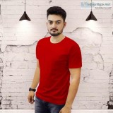 Men Casual Solid Round Neck T shirt
