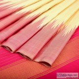 Silk Kanjivaram Linen Sarees by Weavemaya