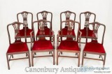 Set Hepplewhite Dining Chairs in Mahogany