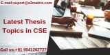 latest thesis topics in cse