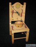 Vintage Heather Ramsay Paravenue Unique Wood Chair Clock Chile D