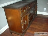 Dining room table and chairs chest.  antique