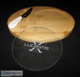 Lucentis Cheese Wood Cutting Board and Knife Company Advertising