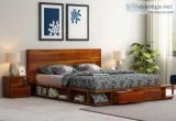 Order online first class bed with storage online at Wooden Stree