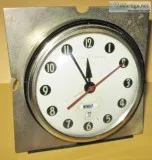 Vintage GE Telechron No. 8H29 Black Alarm Brass Trim Electric Cl