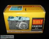 Vintage Diana F Camera No. 162 Original Box Instructions Black B