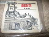 Ben s Bar Vintage Drink Coasters NOS Made USA Novato CA Maude Co