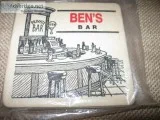 Ben s Bar Vintage Drink Coasters NOS Made USA Novato CA Maude Co