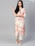 Mandarin Collar Kurti For Winter  Flared Kurtis Online  Black Co