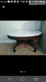Mahogany marble top vintage coffee table