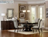 Savion HE-5494-76 Espresso RoundOval Dining Table 699