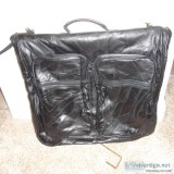 Leather garment bag