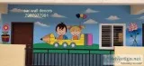 play school carridar wall painting in Hyderabad