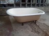 Antique-Cast-Iron Clawfoot Bathtub Refurbished.  Dated. 04-23-19