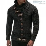 LEIF NELSON Men&rsquos Knitted Jacket Cardigan