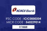 ICICI Bank RT Nagar IFSC Code