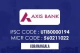 Axis Bank Koramangala IFSC Code