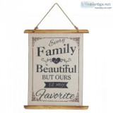 BEAUTIFUL FAMILY LINEN WALL ART  10018387