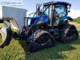 2007 New Holland T6040 with Soucy Tracks Tires and Blade Snow Gr