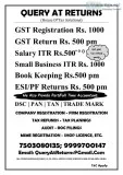 ITR GST Returns MSME ECR ESI