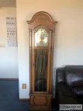 Beautiful Oak Grandfather Clock