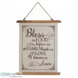 BLESS FOOD LINEN WALL ART 10018386