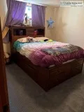 Queen Size Solid Wood Captain s Bed