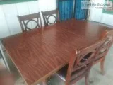 Brown Heavy Duty Table W4 Chairs