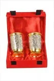 Nutristar Pure Brass Glasses Set of Two Red Box Gift Box Water G