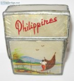 Vintage Philippines Souvenir Shell Island Seaside Woman Cigarett