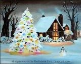Sacramento Studio 113 Snowy Cottage and Christmas Tree  PRE-HOLI