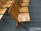 two seat wooden bench