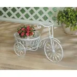 White Bicycle Planter