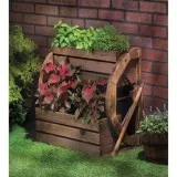 Wagon Wheel Double Tier Planter
