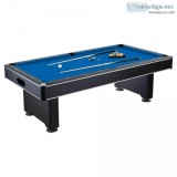 Excellent blue felt pool table