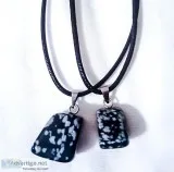 Snowflake Obsidian Necklace