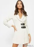 4th and Reckless  REGINA BLAZER DRESS CREAM
