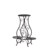 Hourglass Iron Plant Stand for Three plants