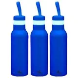 Stainless Steel Water Bottle (Blue) Set of 3