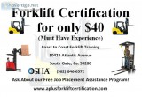 OSHA Forklift Certification and License