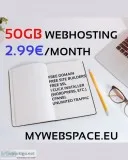 50gb webhosting eur 3 , free domain