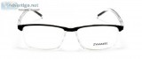 Rectangle Eyeglass for Men  Black and White Front with Black and