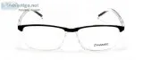 Rectangle Eyeglass for Men  Black and White Front with Black and