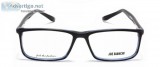Rectangle Eyeglass for Men  Grey and Ink Blue Front with Navy Bl