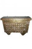 Antique Bridal Trunk Brass Cladded Hope Chest