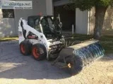 Bobcat Skidloader S185 with Bucket Blade and Sweeper Attachment