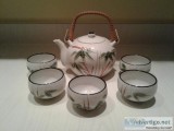 6 PIECE ASIAN CERAMIC TEA SET