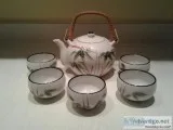 6 PIECE ASIAN CERAMIC TEA SET