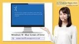 Microsoft Windows 10 Support Number  Blue Screen of Death Error 